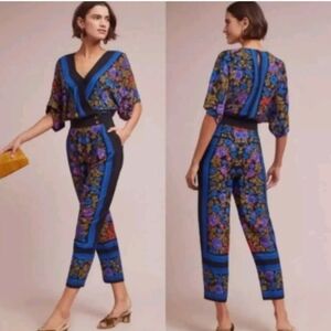 Anthropologie Multicolor Floral Jumpsuit